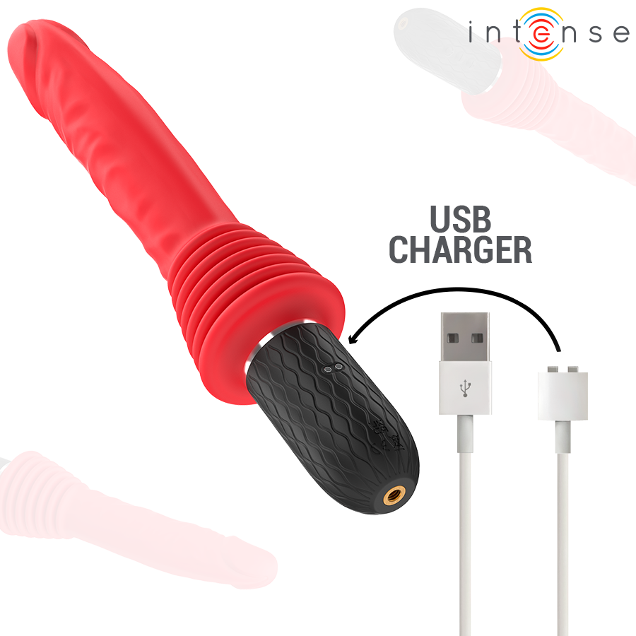 INTENSE - VIBRATEUR À POUSSÉE TÉLÉCOMMANDÉ CYNTHIA AVEC CHAUFFAGE