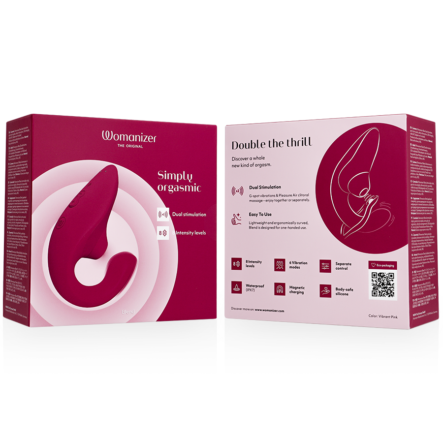 WOMANIZER - VIBRATEUR STIMULATEUR BLEND RABBIT ROSE VIBRANT