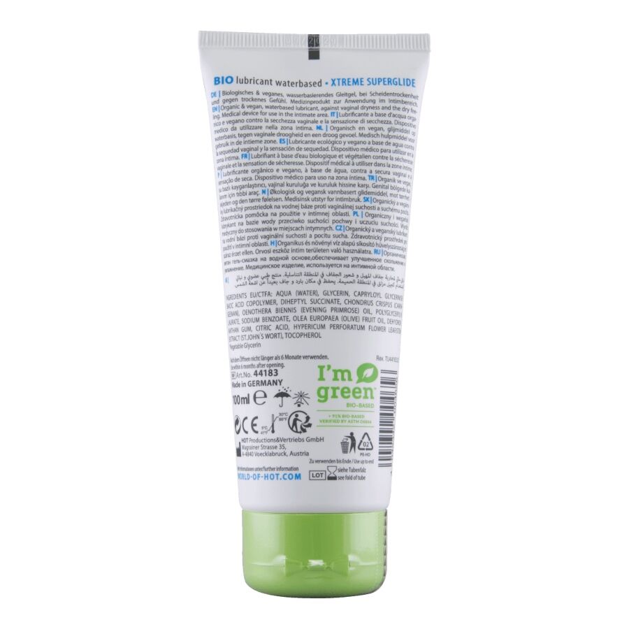 HOT - LUBRIFIANT BIO À BASE D'EAU SUPERGLIDE XTREME 100 ML