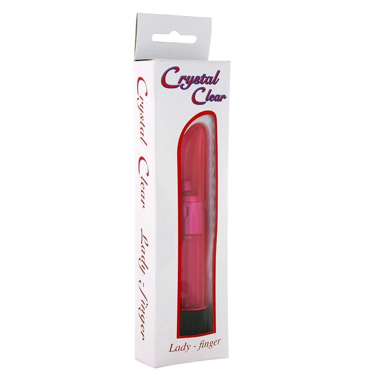 SEVEN CREATIONS - CLEAR CRYSTAL VIBRATOR PINK LADY
