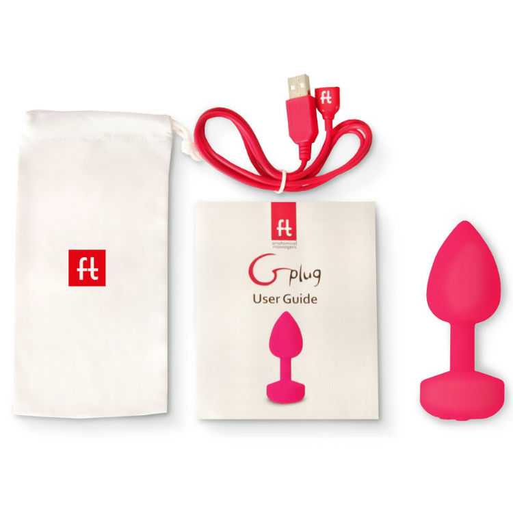 G-VIBE - FUNTOYS GPLUG RECHARGEABLE ANAL VIBRATOR SMALL NEON PINK 3CM