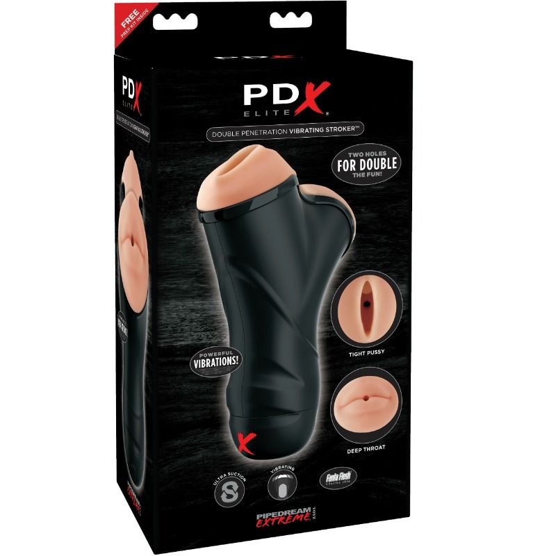 PDX ELITE - DOUBLE PENETRATION VIBRATING RUNNER