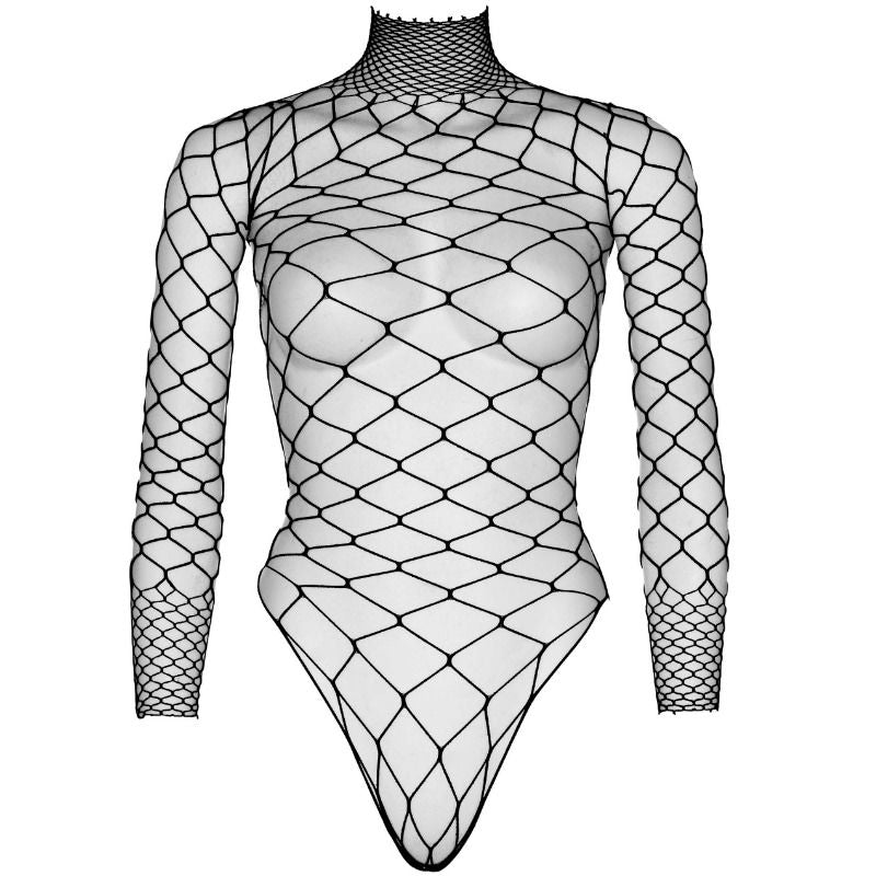 LEG AVENUE - TURTLENECK MESH TEDDY ONE SIZE