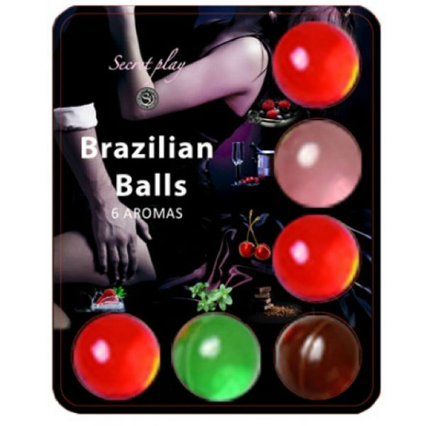 SECRETPLAY - BRAZILIAN BALLS LUBRICANT HOT BALLS 6 UNITS