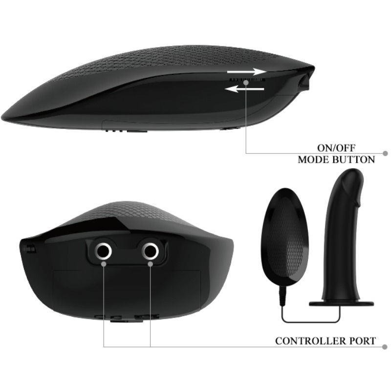 PRETTY LOVE - MARVIN STRAP WITH VIBRATION AND HOLLOW DILDO