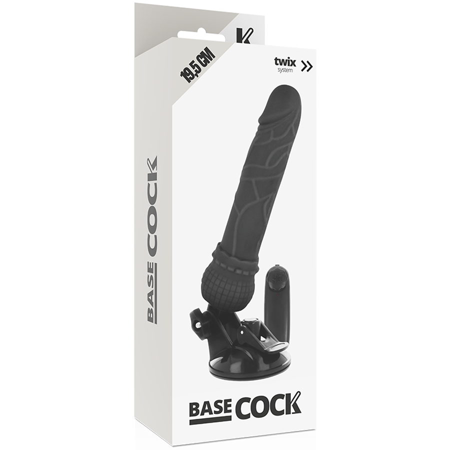 BASECOCK - REALISTIC VIBRATOR REMOTE CONTROL NATURAL 19.5 CM -O- 4 CM
