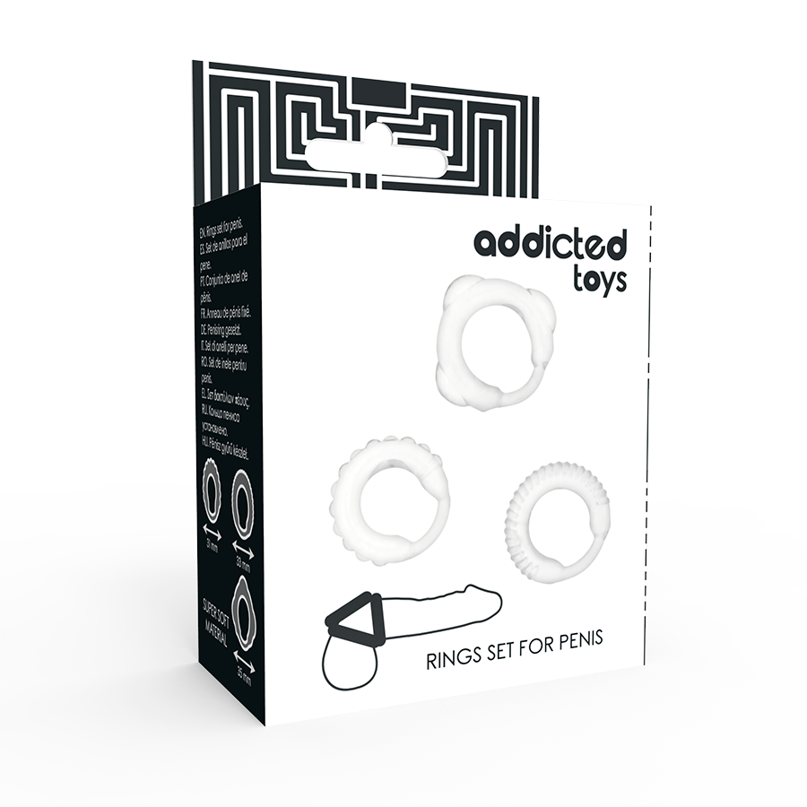 ADDICTED TOYS - CLEAR C RING SET