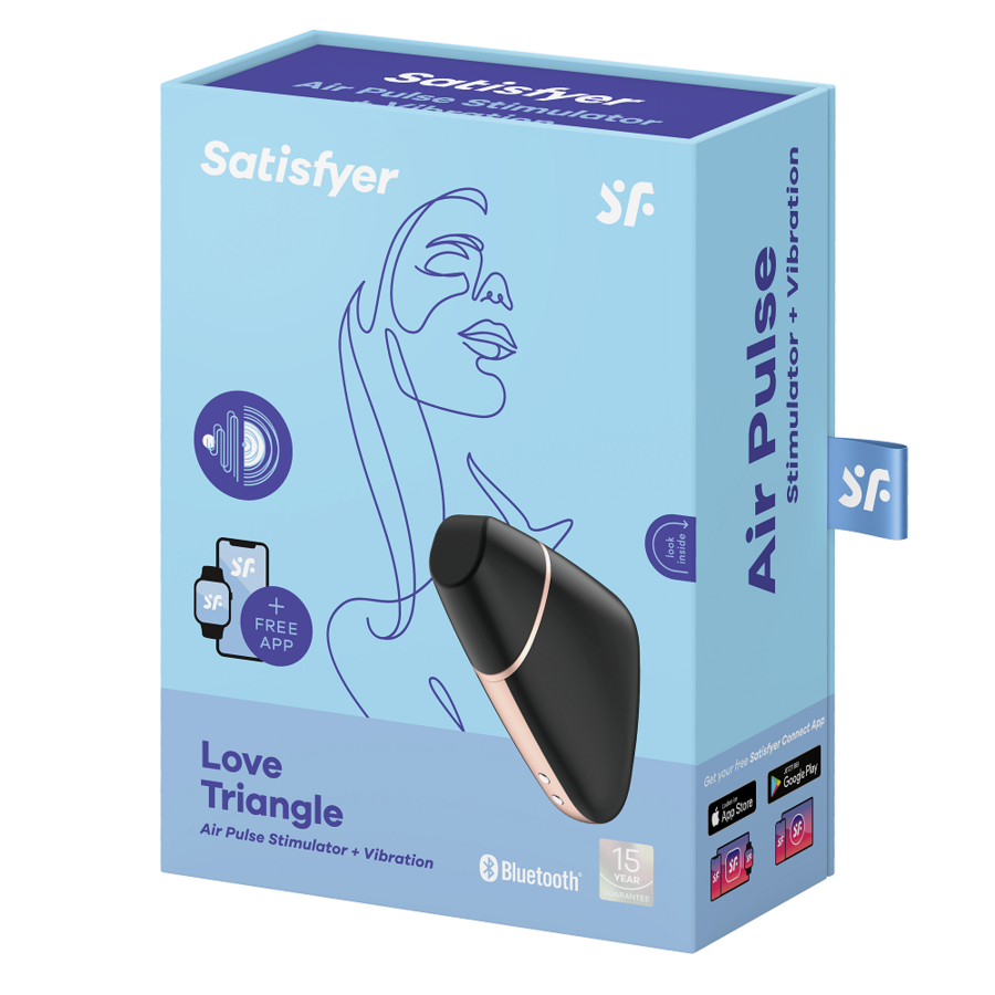 SATISFYER LOVE TRIANGLE ESTIMULATOR Y VIBRADOR - BLANCO