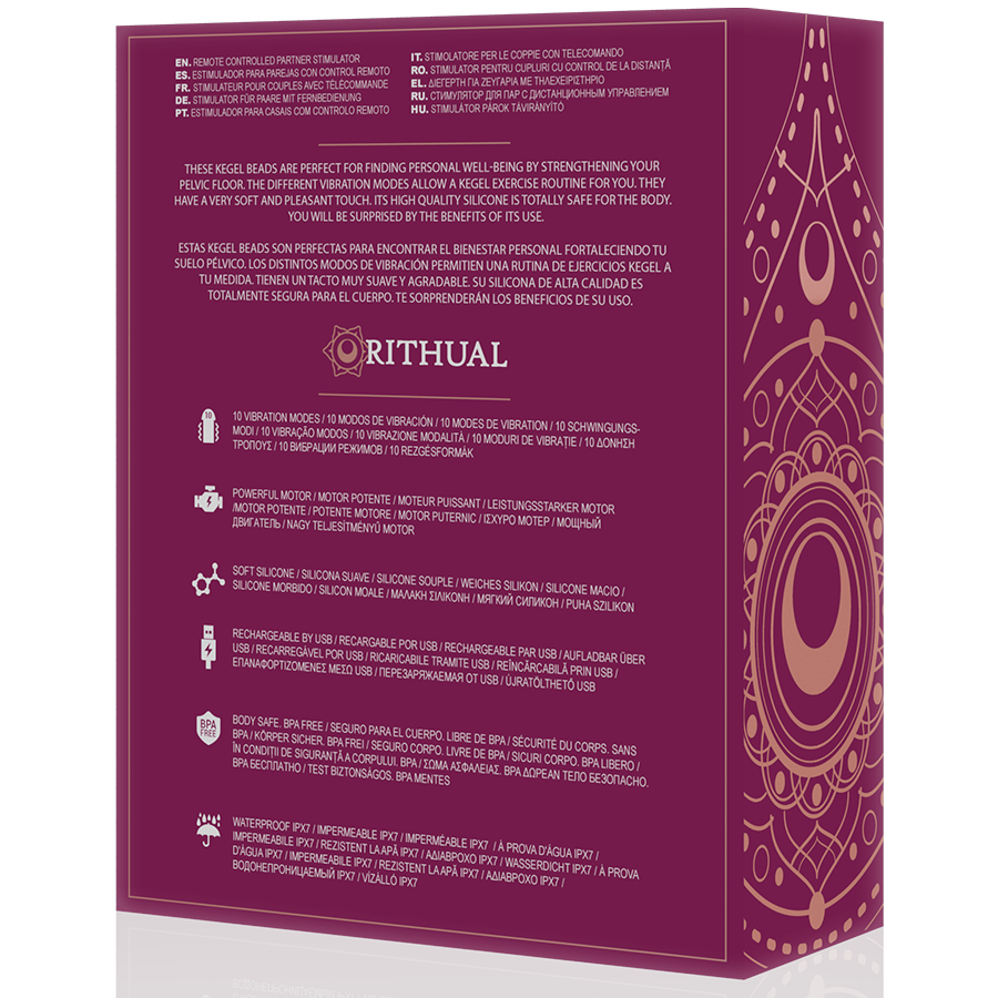 RITHUAL - RECHARGEABLE VIBRATING KEGEL BALLS NISHA ORCHID