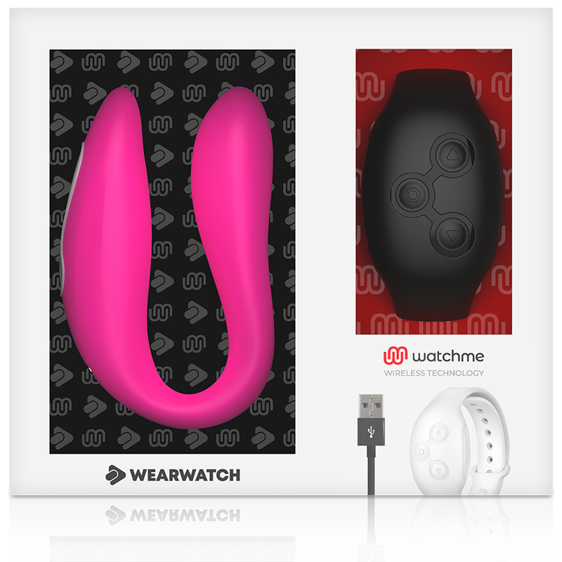 WEARWATCH - WATCHME FUCHSIA/AZABACHE DOUBLE TECHNOLOGY VIBRATOR