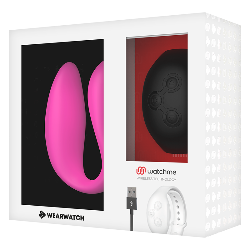 WEARWATCH - WATCHME FUCHSIA/AZABACHE DOUBLE TECHNOLOGY VIBRATOR