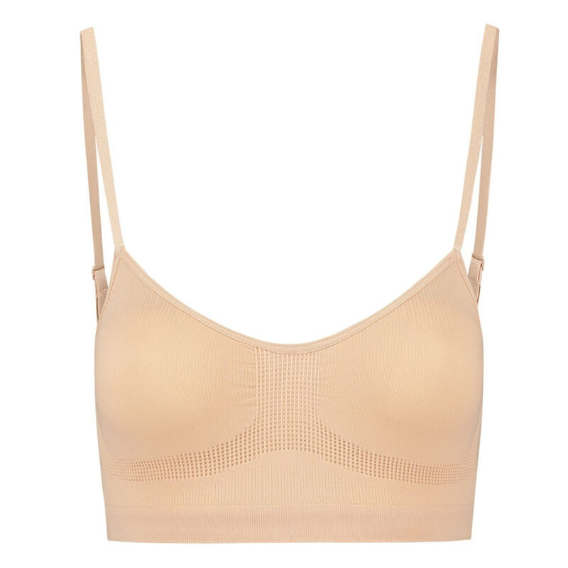 BYE-BRA - SUJETADOR DE ACERO INOXIDABLE NEGRO DE CONTROL MEDIO TALLA XL