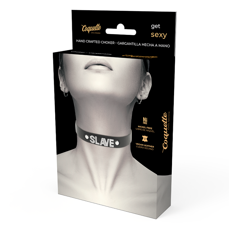 COQUETTE CHIC DESIRE - VEGAN LEATHER SLAVE CHOKER