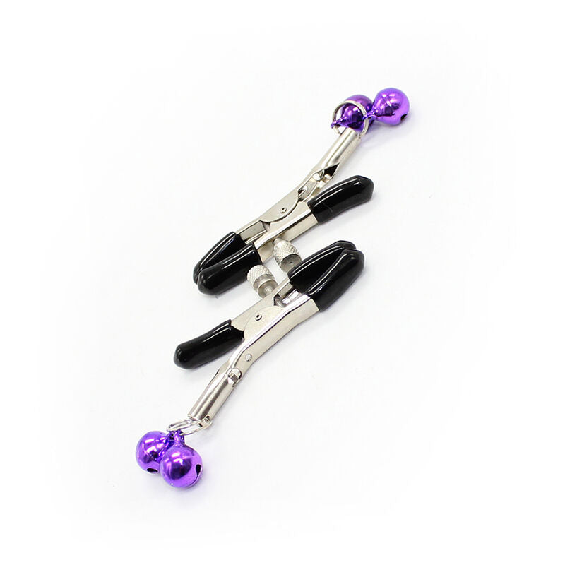 OHMAMA FETISH - Nipple clamps WITH LILAC BELL