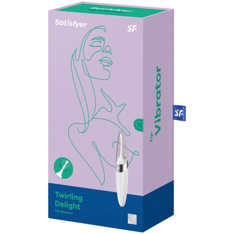 SATISFYER - TWIRLING DELIGHT WHITE CLIT TIP VIBRATOR