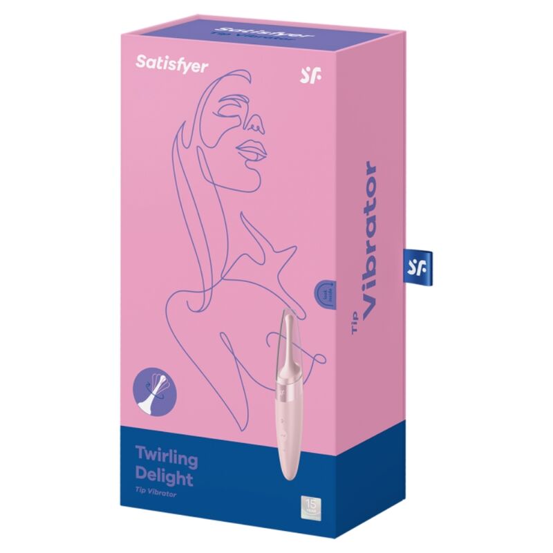 SATISFYER - TWIRLING DELIGHT PINK CLIT TIP VIBRATOR