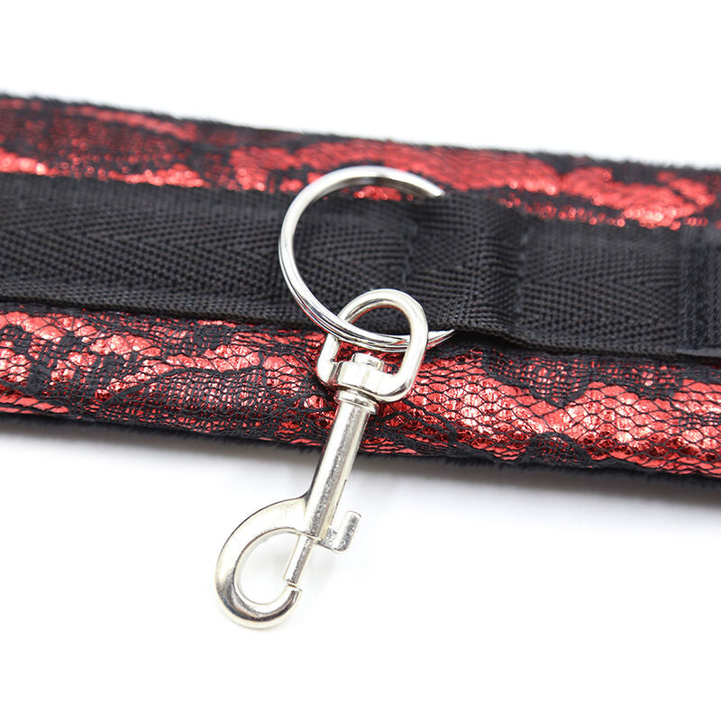 OHMAMA FETISH - VELVET HANDCUFFS WITH NYLON RIBBON