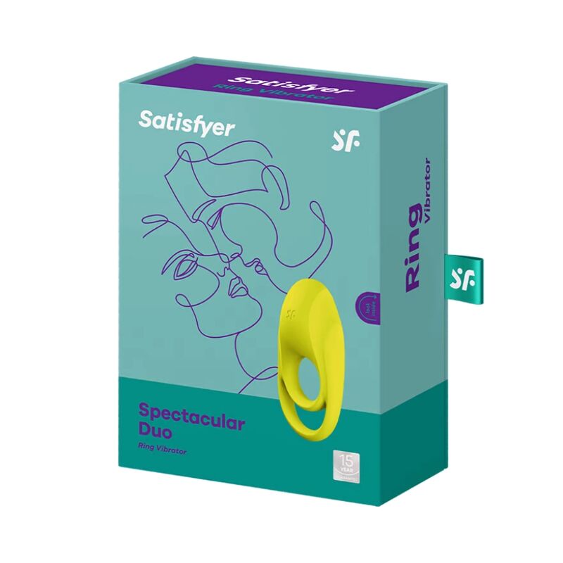 SATISFYER - SPECTACULAR DUO YELLOW RING VIBRATOR