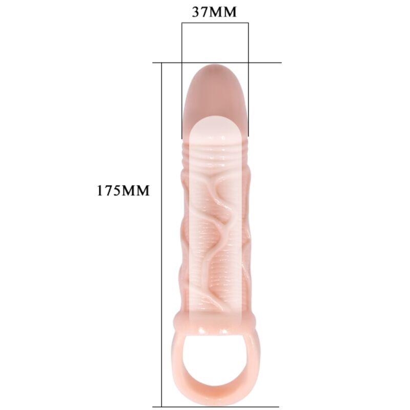 BAILE - PENIS EXTENDER SHEATH WITH TESTILE STRAP 13.5 CM