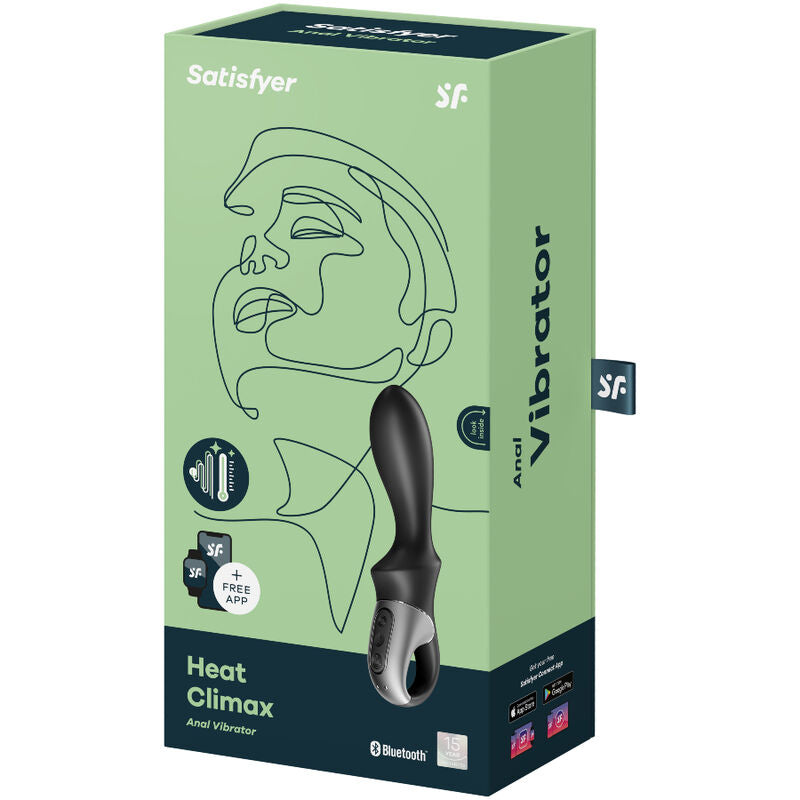 SATISFYER - HEAT CLIMAX BLACK ANAL VIBRATOR APP
