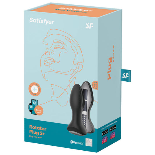 SATISFYER - APPLICATION DE PLUG VIBRANT ROTATOR PLUG 2+ ROUGE