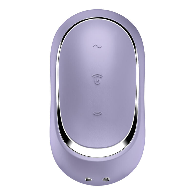 SATISFYER - AIR PULSE PRO TO GO 2 DUAL STIMULATOR AND VIBRATOR PURPLE