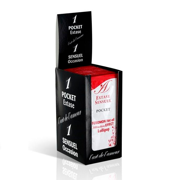 EXTASE SENSUAL - PHEROMONE MASSAGE OIL WITH HEAT EFFECT LOLLIPOP 10 ML