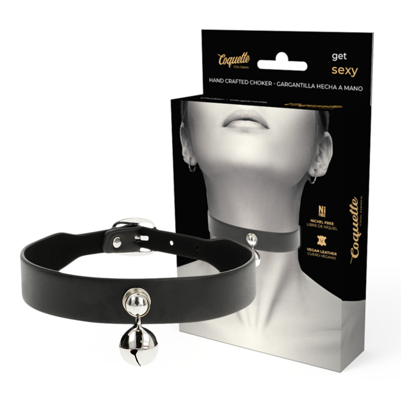 COQUETTE CHIC DESIRE - WOMEN'S VEGAN LEATHER NECKLACE RATTLE ACCESSORY