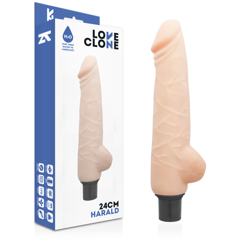 LOVECLONE - HARALD SELF-LUBRICATING VIBRATOR 24 CM -O- 4 CM