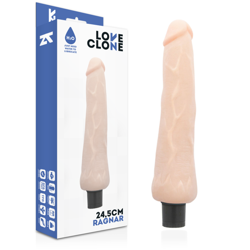 LOVECLONE - RAGNAR SELF-LUBRICATING VIBRATOR 24.5 CM -O- 3.5 CM