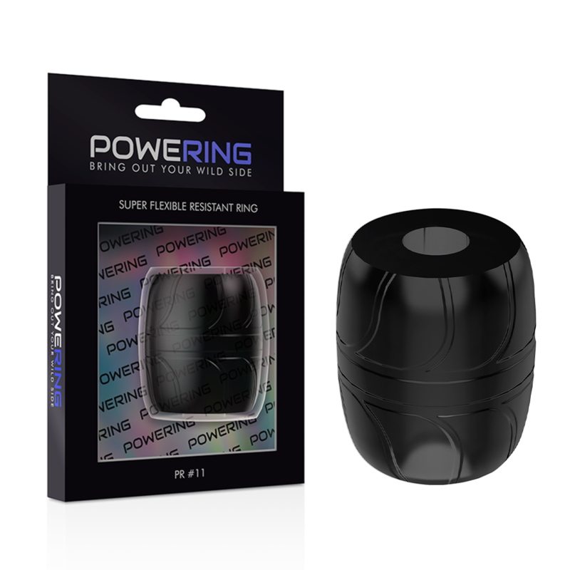 POWERING - SUPER FLEXIBLE AND RESISTANT COCK RING 5 CM PR11 BLACK