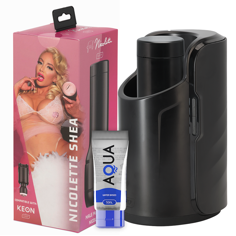 KIIROO - KEON + FEEL NICOLETTE SHEA STROKER + AQUA GRADE LUBRICANT 50ML 