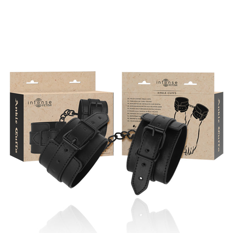 INTENSE - FETISH VEGAN LEATHER ANKLE GUARDS