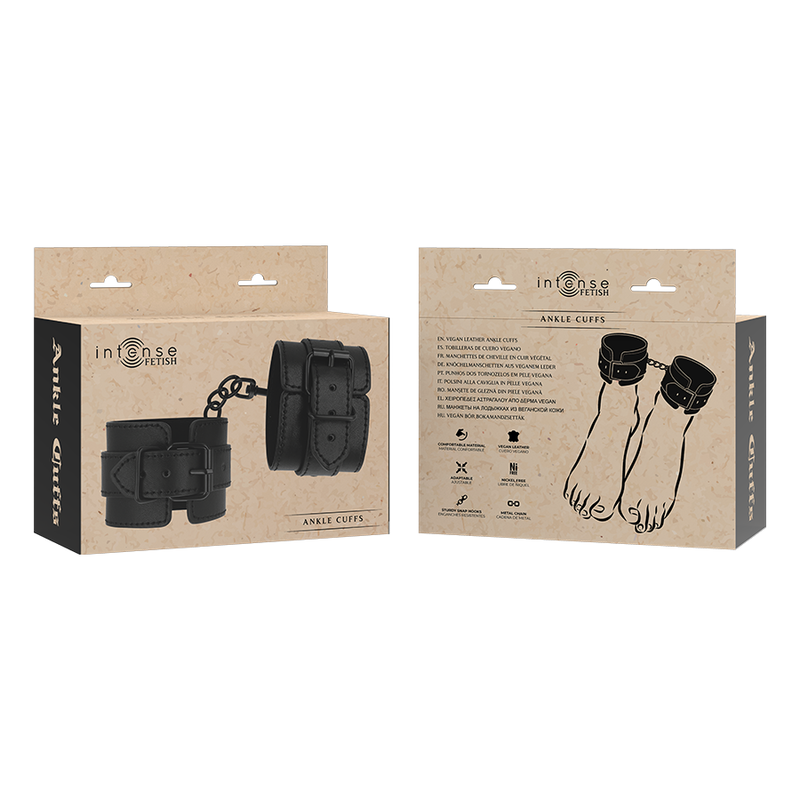 INTENSE - FETISH VEGAN LEATHER ANKLE GUARDS