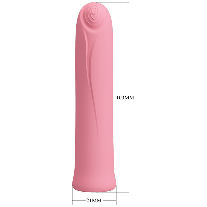 PRETTY LOVE - CURTIS MINI SUPER POWER VIBRATOR 12 VIBRATIONS IN PINK SILICONE