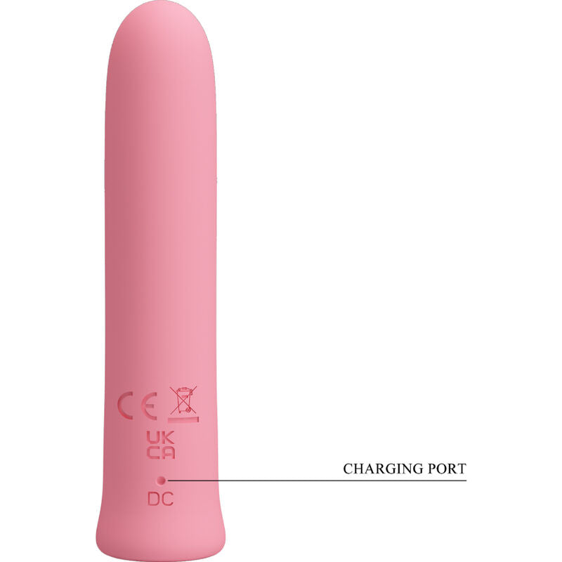 PRETTY LOVE - CURTIS MINI SUPER POWER VIBRATOR 12 VIBRATIONS IN PINK SILICONE