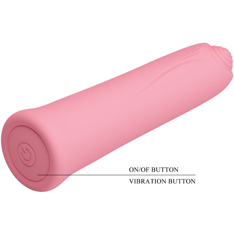 PRETTY LOVE - CURTIS MINI SUPER POWER VIBRATOR 12 VIBRATIONS IN PINK SILICONE