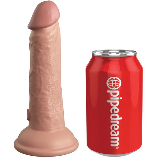 KING COCK - ELITE 15.2 CM REALISTIC VIBRATING &amp; SILICONE DILDO