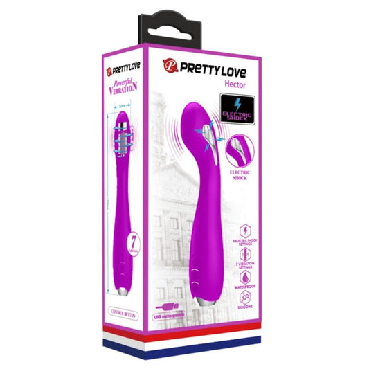 PRETTY LOVE - RECHARGEABLE ELECTROSHOCK VIBRATOR HECTOR - WATERPROOF PURPLE