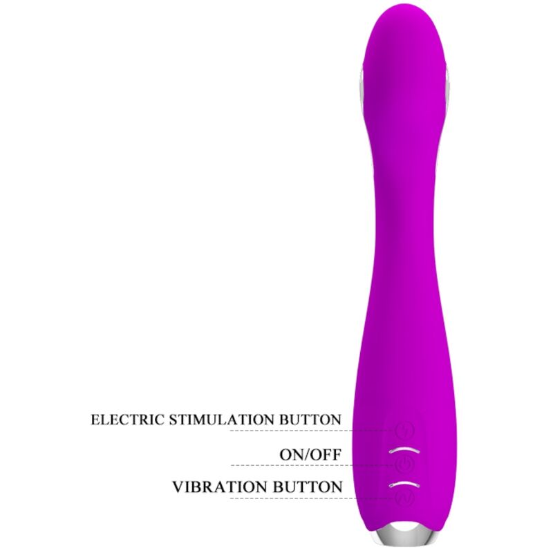 PRETTY LOVE - RECHARGEABLE ELECTROSHOCK VIBRATOR HECTOR - WATERPROOF PURPLE