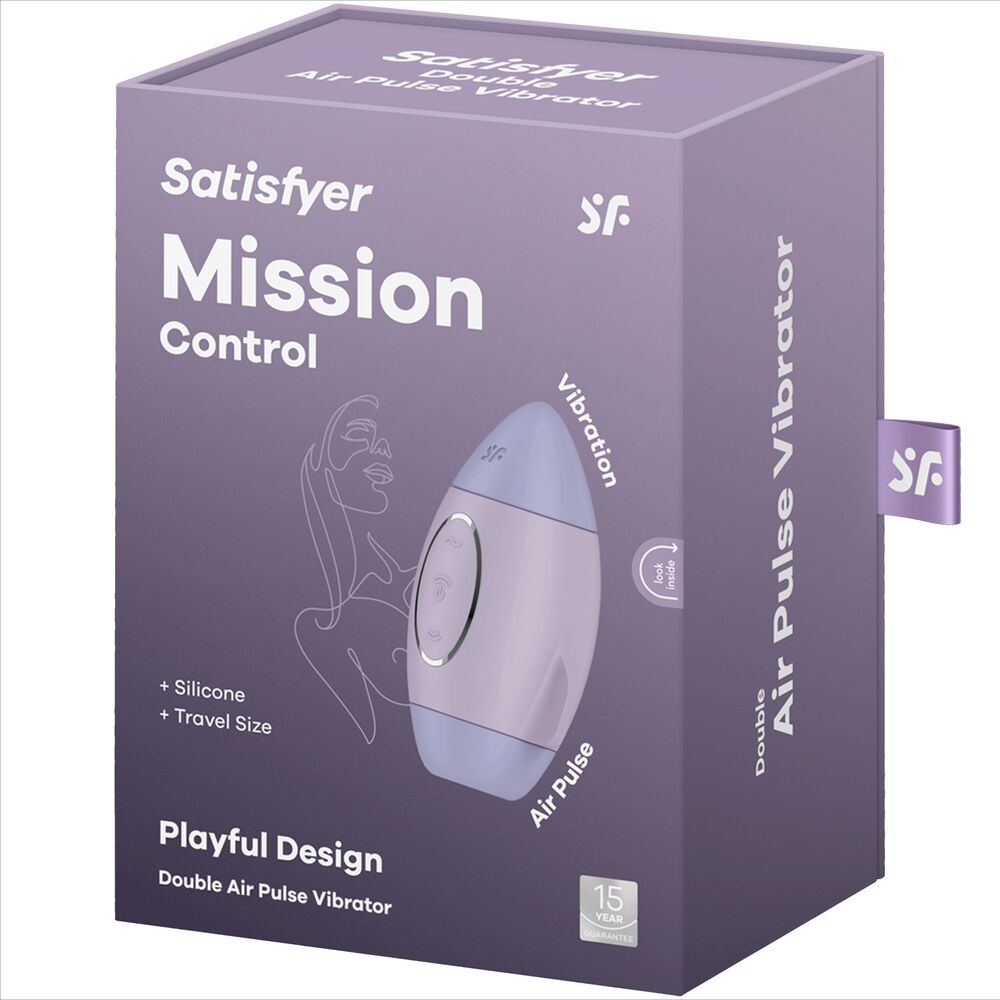 SATISFYER - MISSION CONTROL SMALL DOUBLE PULSE VIBRATOR LILAC
