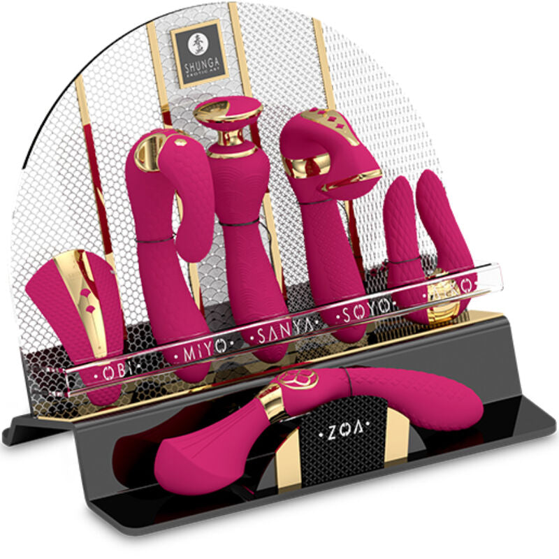 SHUNGA - DISPLAY OF 6 FUCHSIA INTIMATE MASSAGES