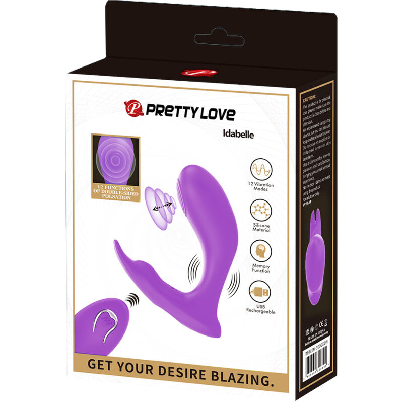 PRETTY LOVE - IDABELLE PULSATING AND VIBRATING REMOTE CONTROL PULSATING VIOLET