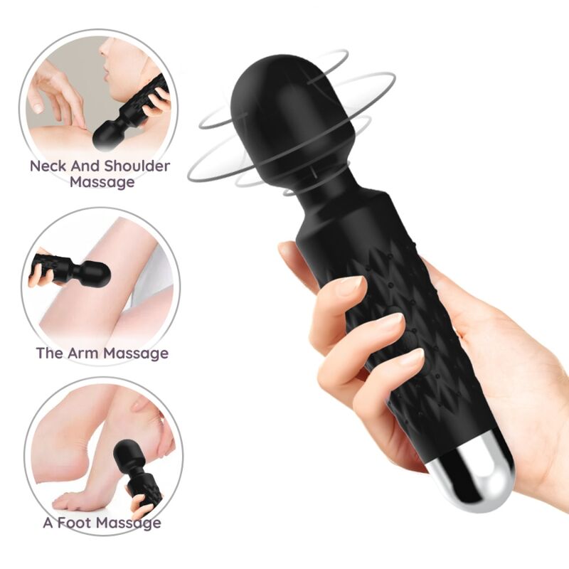 ARMONY - POSTMAN MASSAGER AND VIBRATOR SUPER FLEXIBLE HEAD BLACK