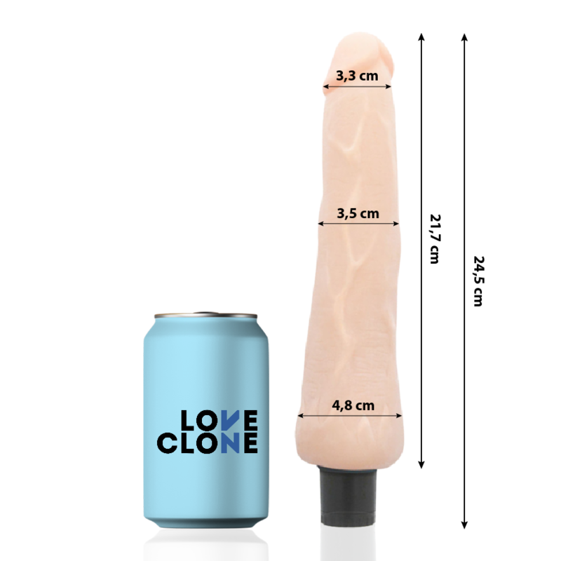 LOVECLONE - RAGNAR SELF-LUBRICATING VIBRATOR 24.5 CM -O- 3.5 CM