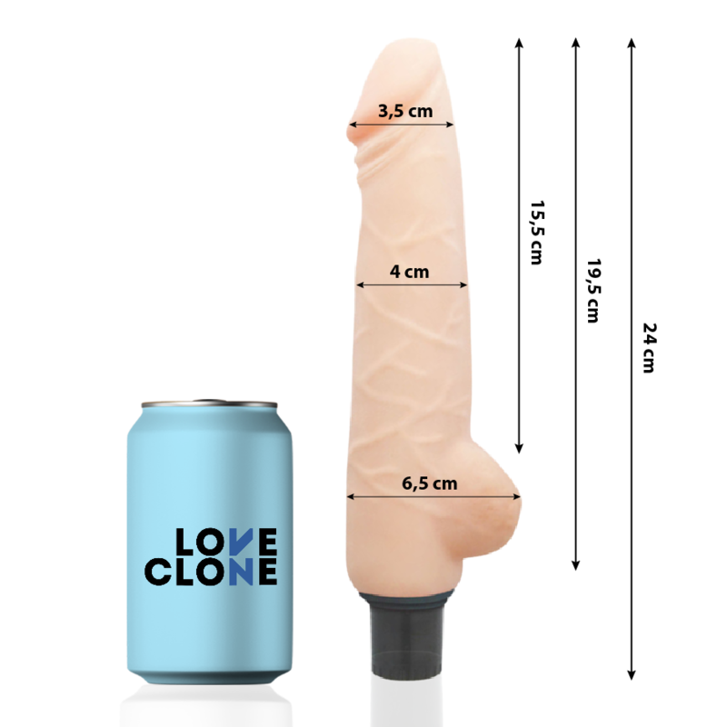LOVECLONE - HARALD SELF-LUBRICATING VIBRATOR 24 CM -O- 4 CM