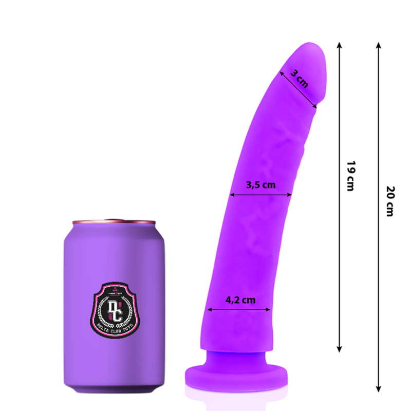 DELTA CLUB - TOYS MEDICAL LILAC SILICONE DILDO 20 CM -O- 4 CM