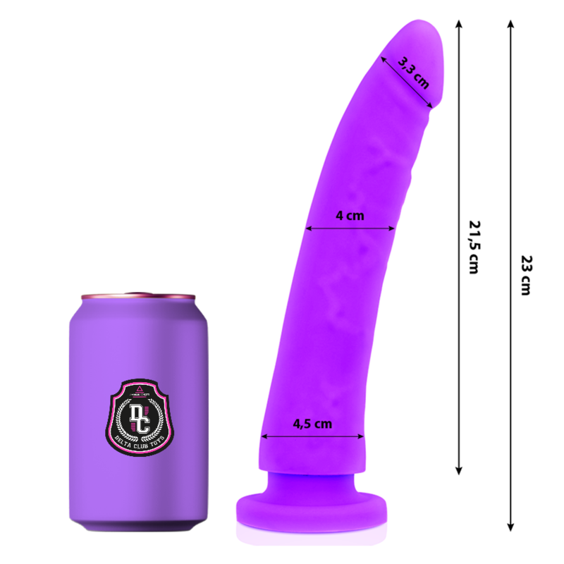 DELTA CLUB - TOYS MEDICAL LILAC SILICONE DILDO 23 CM -O- 4.5 CM