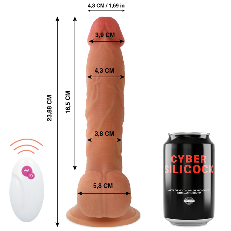 CYBER SILICOCK - REALISTIC REMOTE CONTROL MASTER BEN 23.88 CM -O- 4.3 CM