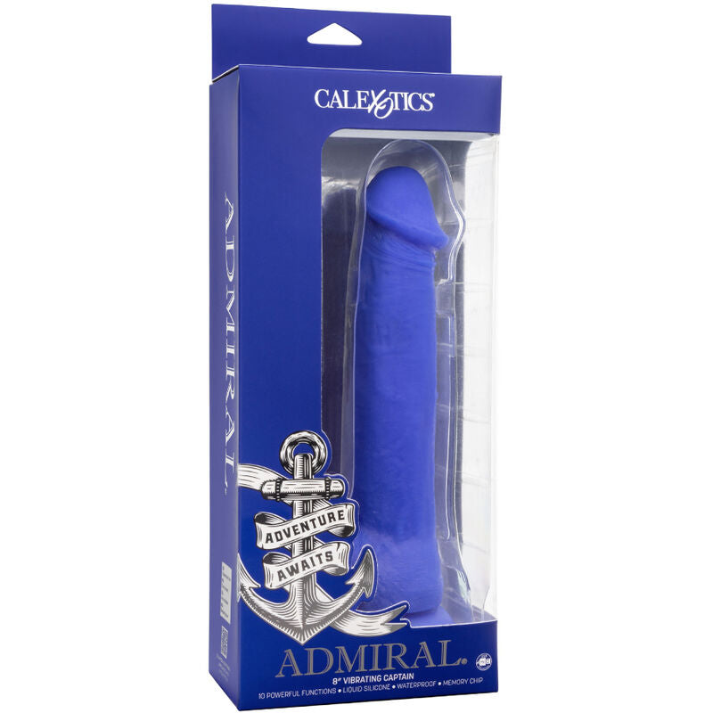 CALEXOTICS - ADMIRAL REALISTIC DILDO VIBRATOR CAPTAIN BLUE